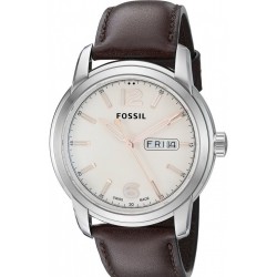 Fossil FSW4004 Swiss FS-5 series Quartz három-kézi dátumbarna bőr óra karóra
