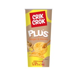 Crik Crok gluténmentes burgonya chips dobozban 100g MÉZES-GYÖMBÉRES  (12 db)